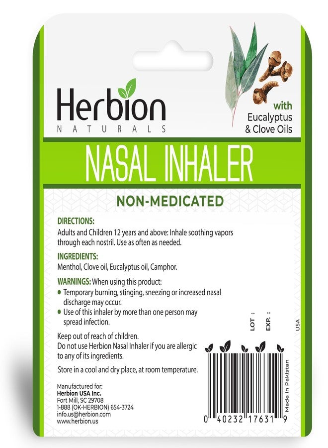 HERBION Naturals Nasal Inhaler Non-Medicated - Relieves Nasal Congestion & Blockage, Sinusitis & Allergic Conditions - 6 Packs - Image 2